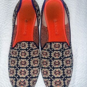 Rothy's Sapphire Mosaic Retired Pattern Round Toe Flat Loafers